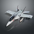 Detailed Military Fighter Jet Scale Model With Cockpit And Wing Design