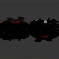 Black Backpacks with Red Handles and Bottom Details Featuring RAWGEAR Logo and ACW Letters
