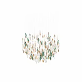 Elegant Modern Chandelier With White Green Gold Crystal Glass Hanging Pendants Design
