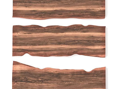 Rustic Wooden Wall Decor With Wavy Edges And Natural Wood Grain 3d model