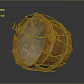 Traditional Handcrafted Wooden Drum With Leather Drumhead And Rope Bindings