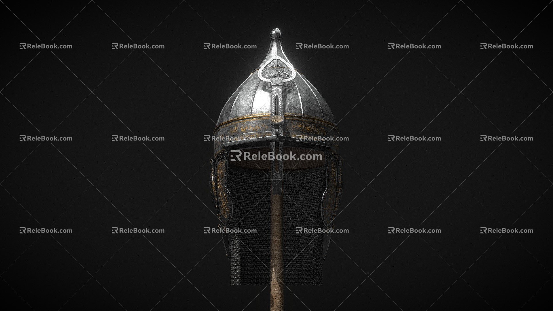 Clean Islamic Helmet 3d model