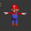 Mario Game Character Toy Figure With Red Hat Blue Overalls White Gloves And Brown Shoes