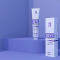 Elegant IGY Plus Toothpaste Display Set With Tube And Box On Purple Stand