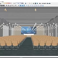 Modern Conference Room Interior Design With Large Display Ceiling Lights And Arranged Seats