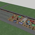 Family Friendly Amusement Park With Outdoor Rides Parking Lot And Green Trees