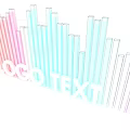 Modern Colorful Reception Desk With Striped LED Lights And Logo Text