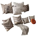 Stylish Throw Pillows Featuring Leopard Print Textured Fabrics And Fringed Edges For Home Decor