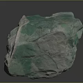High Quality Natural Green Raw Stone With Detailed Textured Surface And Rough Edges