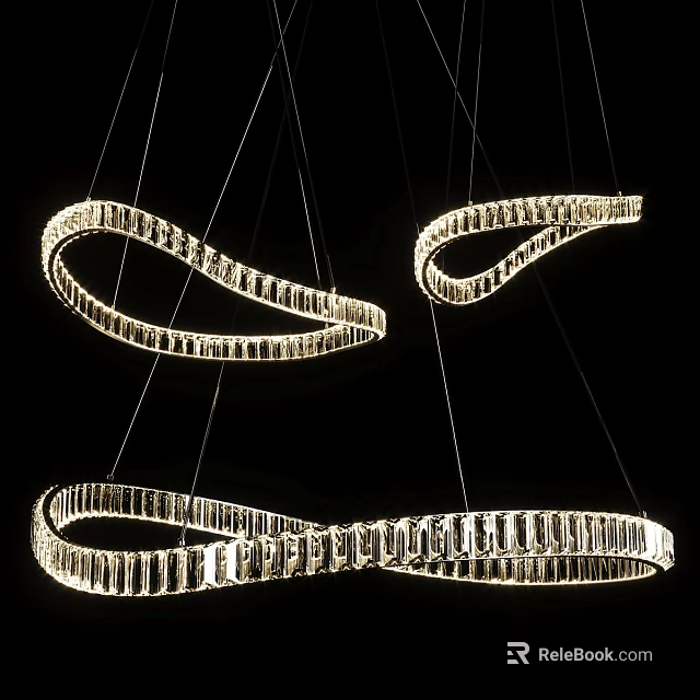 Modern Circular Ceiling Lights In Hanging Style With Elegant Design 3d model