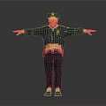 Game Movie Police Officer Character Standing In Uniform With Open Arms Hat And Badge