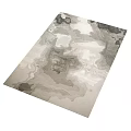 Square Area Rug With Abstract Watercolor Pattern In Neutral Gray Tones 3d model