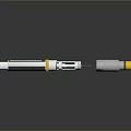 Manual Caulk Gun With Yellow Nozzle And White Push Rod Design