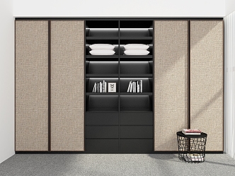 Modern Wardrobe Custom Whole Wardrobe Coat Cabinet Solid Wood Wardrobe 3d model