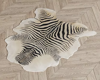 Modern Shape Carpet Dairy Leather Carpet 3d model