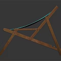 Wooden Frame Deck Chair With Turquoise Cushion Folding Design For Outdoor Relaxation
