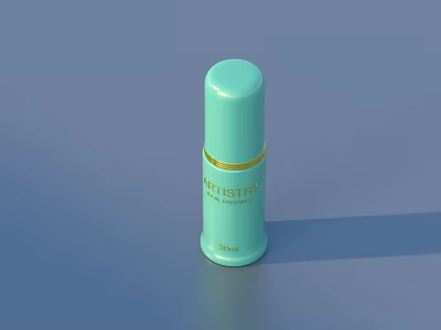 Elegant Mistine Shade Green Perfume Bottle For Cosmetics Fragrance Product 3d model
