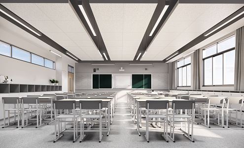 Modern Classroom Standard Classroom 3d model