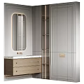 Elegant Modern Bathroom Cabinet With Mirror Sink Drawers And Storage Design