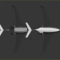 White Airplane Models With Black Lines And Modern Wing Tail Design On Gray Background