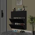 Modern Sleek Wall Mounted Shoe Cabinet For Entryway With Large Capacity Space Saving Shoe Storage