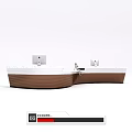 Modern reception desk Reception desk Cashier 3d model
