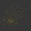 Highly Detailed Beijing Administrative Map With Clear District Divisions And Labels
