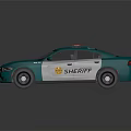 Teal Police Car With Flashing Lights SALINAS Logo And Push Bumper