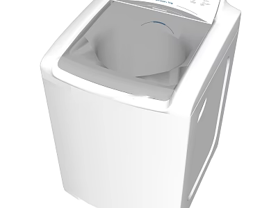 White Top Load Washing Machine With Modern Design And User Friendly Control Panel 3d model
