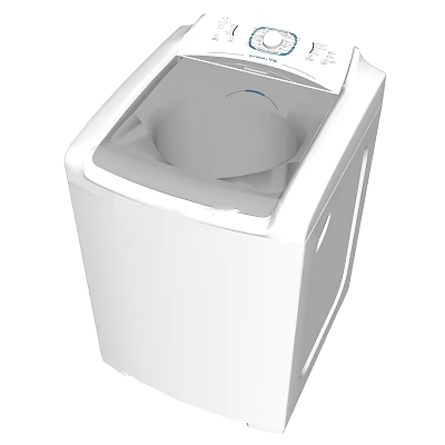 White Top Load Washing Machine With Modern Design And User Friendly Control Panel 3d model