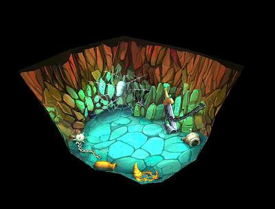 Demon Cave Battle Scene 3d model Demon Cave Battle Scene 3d model