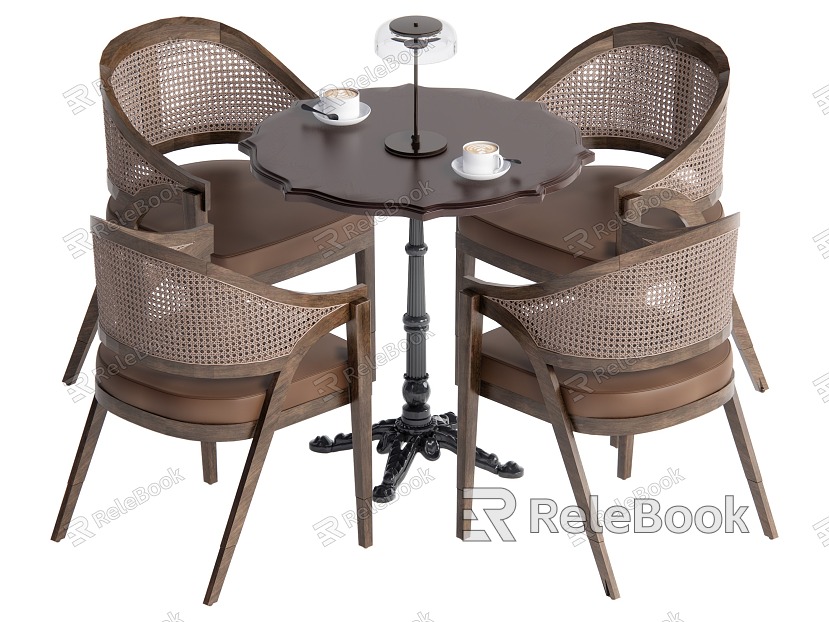 Casual table and chair combination model