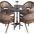 Casual table and chair combination 3d model