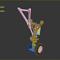 Automotive Suspension System Part With Metal Structure And Wheel Components