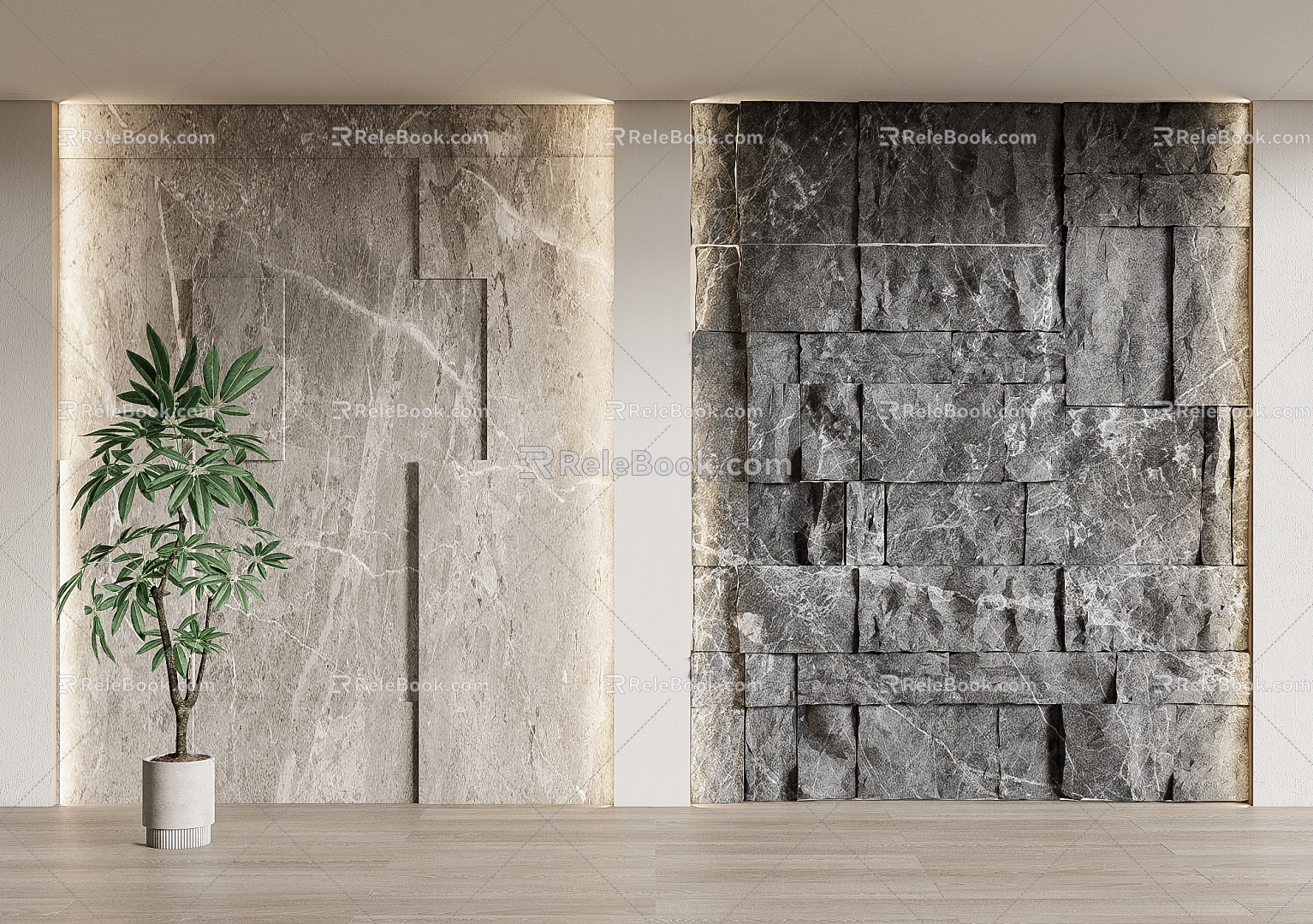 rubble stone background wall stone wall stone wall 3d model