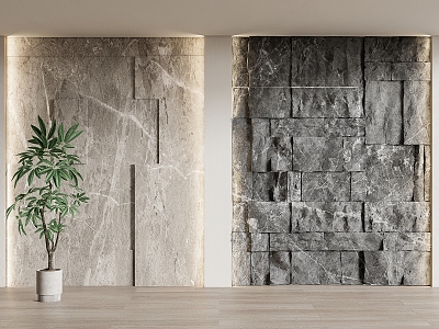 rubble stone background wall stone wall stone wall 3d model