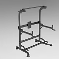 Black Mobile Sports Equipment Frame With Support Bars And Training Wheels