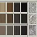 Diverse Wall Panels with Various Materials Colors and Textures for Interior Design 3d model