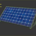 Efficient Blue Solar Panel with Multiple Cells for Home Energy Household Appliance 3d model