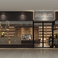 Exquisite wine store in industrial style mall 3d model