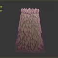 Biomorphic Sculpture Featuring Light Brown Leaf Like Organic Structures And Base