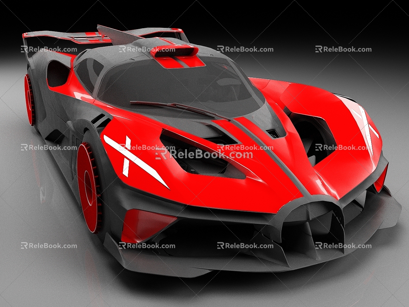 Bugatti Bolid Bolide Super Runner Luxury Car Racing Car 3d model