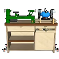 lathe grinder table woodworking chisel 3d model