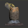 Hatching Baby Animal From Cracked Egg With Yellow Orange Interior And Net Like Base Structure