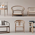 Modern Leisure Chairs Collection With Wooden Frames Different Backrests And Padded Seats