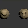 Ancient Egyptian Sculpture Carving Canopic Jars with Human Jackal Head Lids in Light Brown Stone