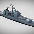 Donald Cook DDG-75 Destroyer Warship Cruiser Frigate Ship Carrier Low Face Number Low Model Film and Television Realism 3d model