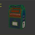 Vintage U.S. Mail Pull Down Letter Box With Red Letters And Blue Body