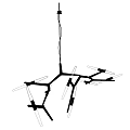 Modern Geometric Chandelier With Metal Frame And Multiple LED Light Arms