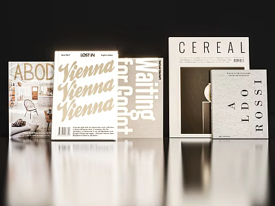 Modern Books and Magazines 3d model